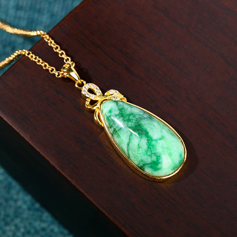 Gold Plated Jewelry - Colar com pingente em forma de