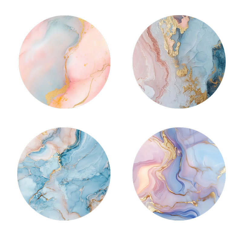 Marble Coaster Set - 4 Peças de Porta-Copos com Padrão