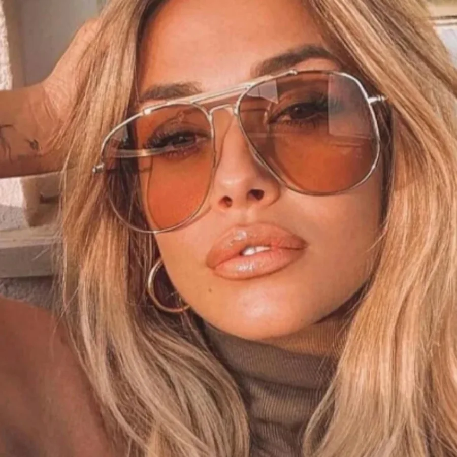 Designer Sunglasses - Óculos de Sol Femininos Estilo Piloto
