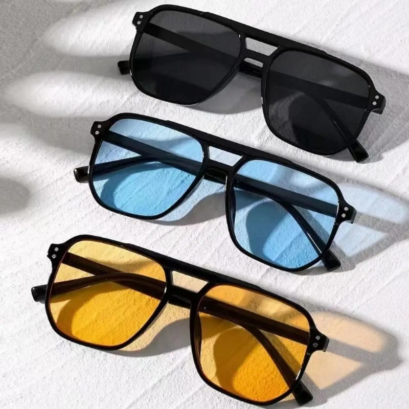 Sunglasses Uv400 - Óculos de Sol com Armação Quadrada,