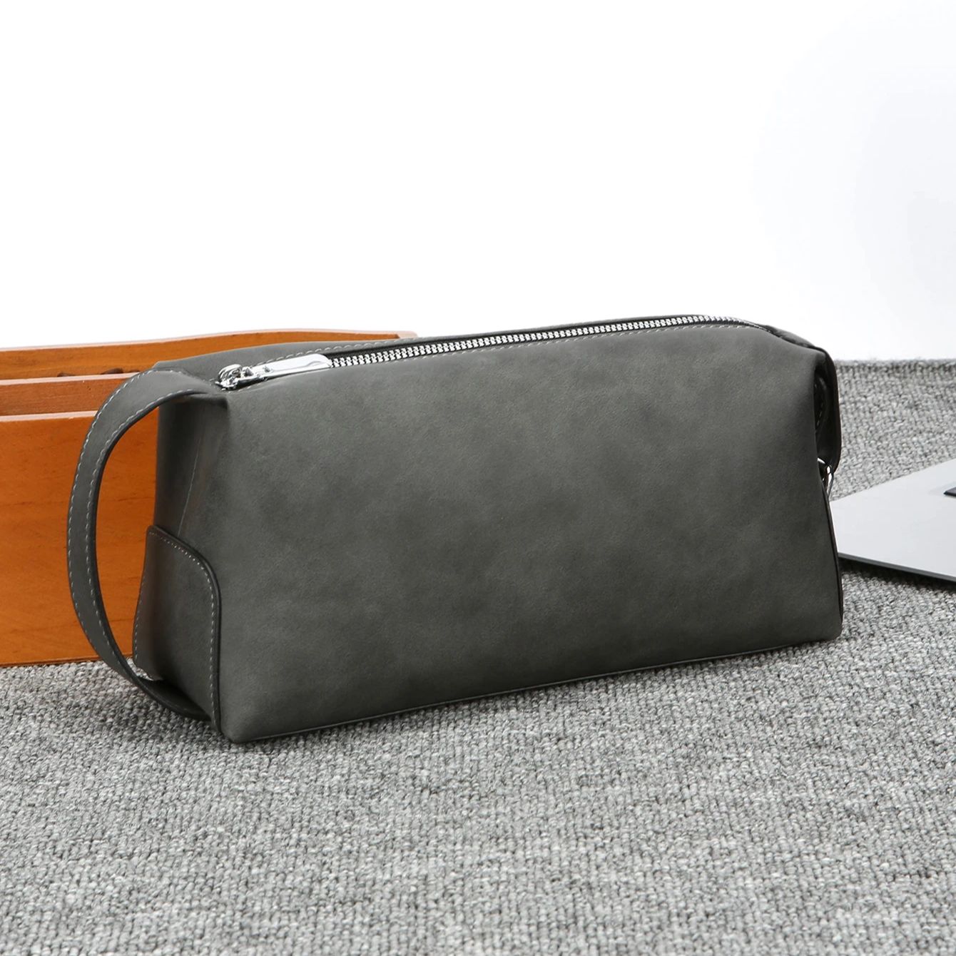 Travel Luggage Set - Necessaire Masculina em Couro PU, Bolsa