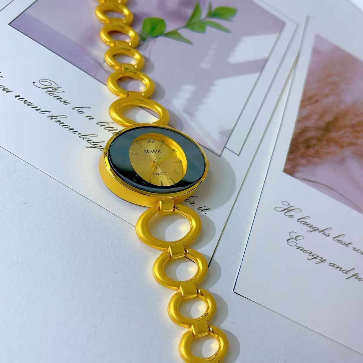 Gold Plated Jewelry - Novo relógio americano banhado a ouro