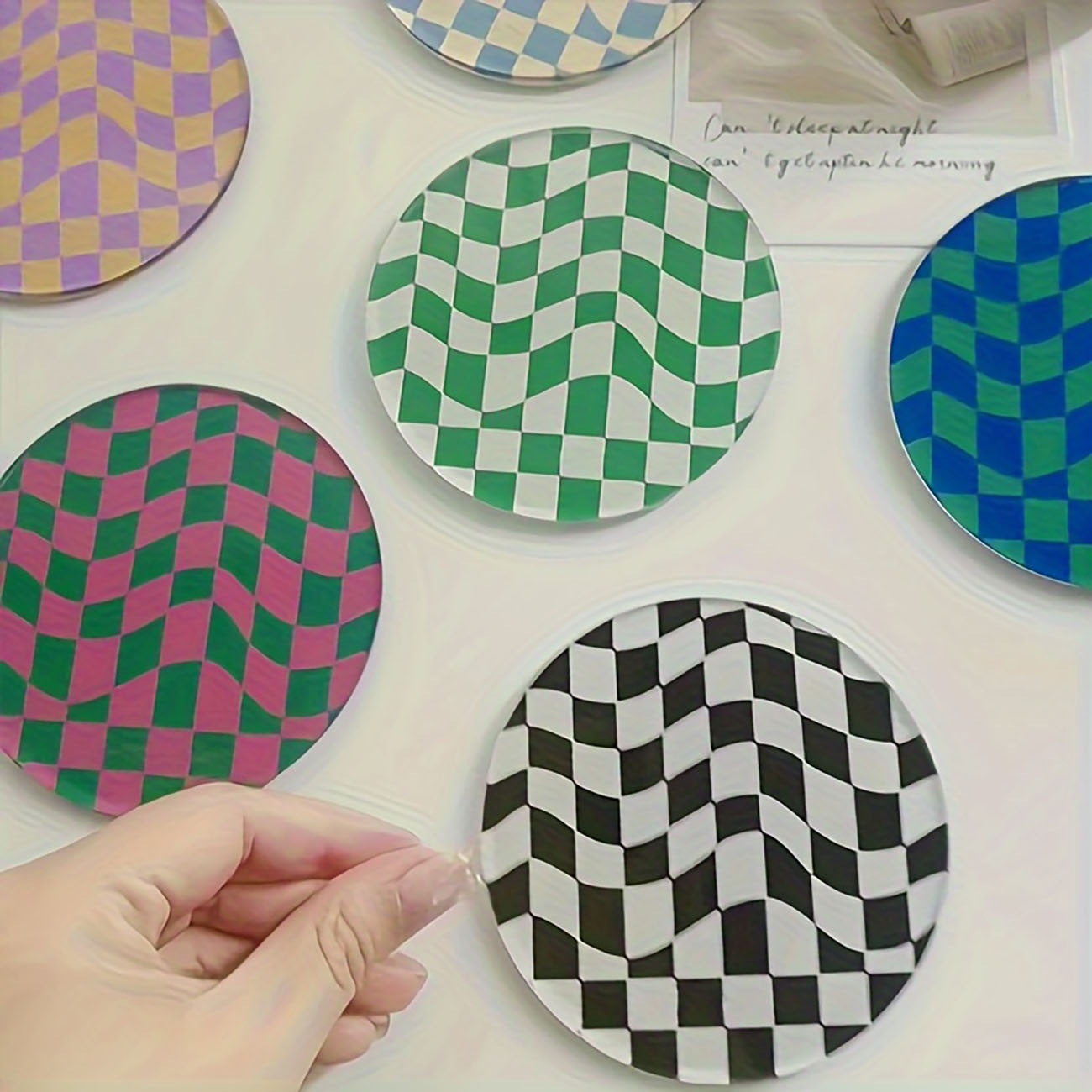 6 Peças - Porta-copos de Madei - Marble Coaster Set avaliação e preço
