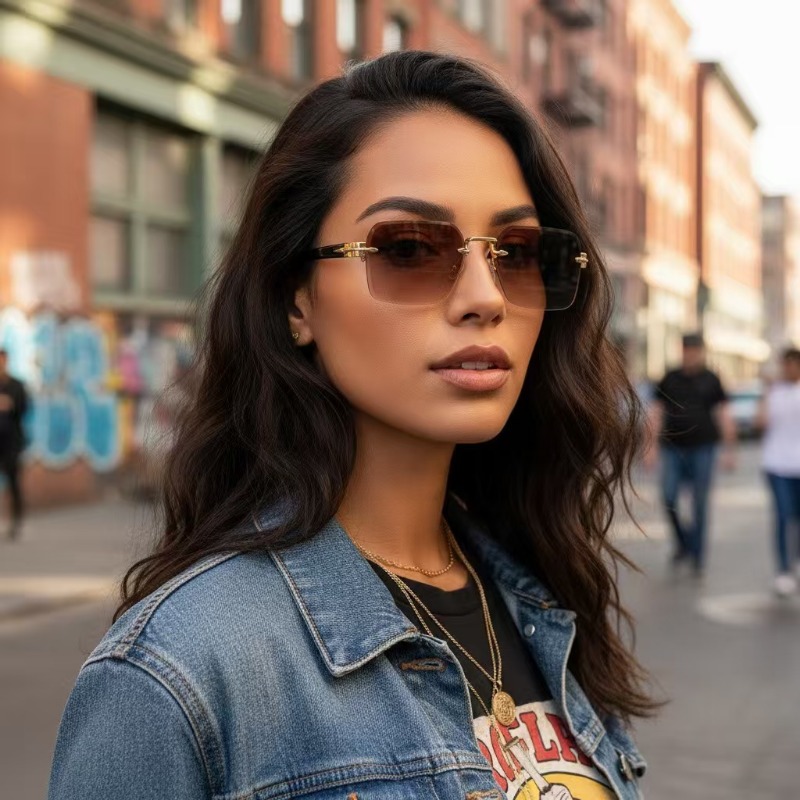 Óculos de sol sem armação, for - Sunglasses Uv400 avaliação e preço