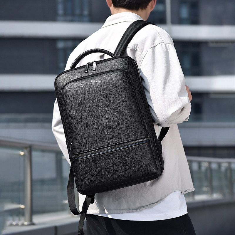 Mochila de couro PU para homen - Leather Briefcase avaliação e preço