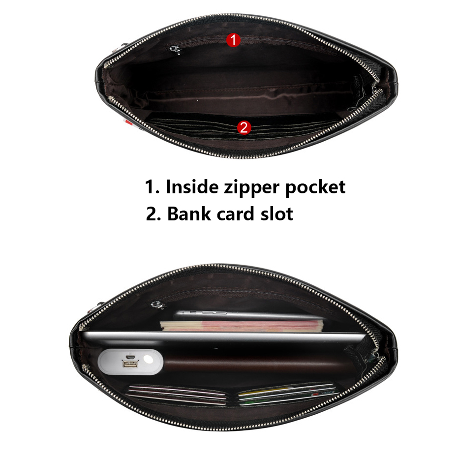 Carteira masculina de marca de - Leather Wallet Men avaliação e preço
