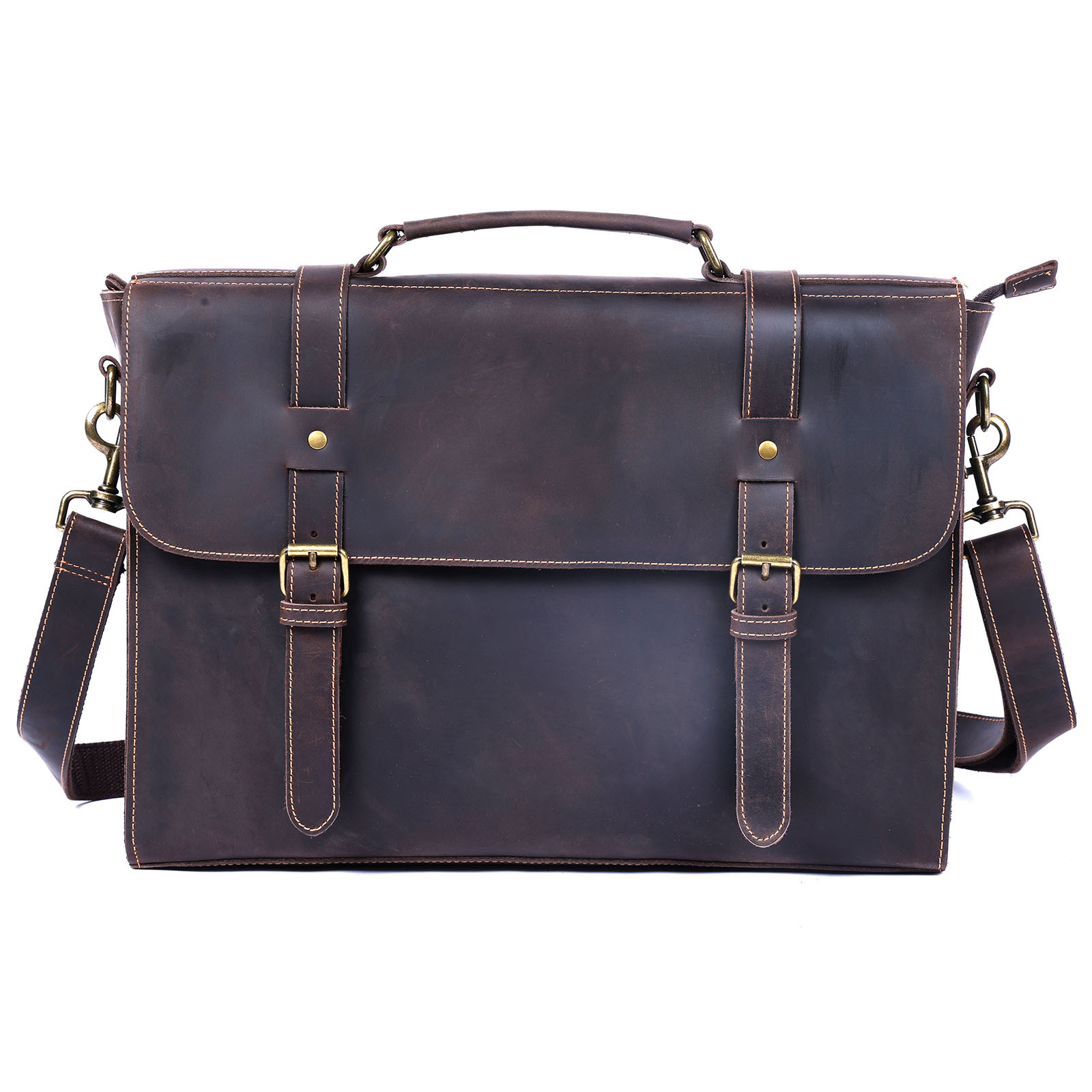 Maleta de couro real para home - Leather Briefcase avaliação e preço
