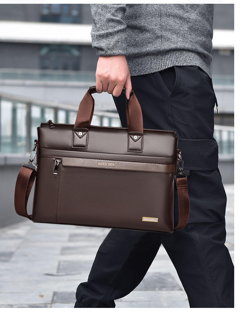 2026 nova marca de luxo homem  - Leather Briefcase avaliação e preço