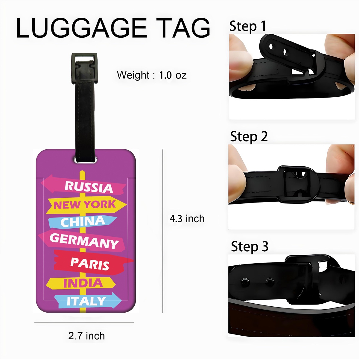 Etiquetas de Bagagem Criativas - Travel Luggage Set avaliação e preço