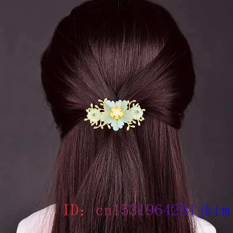 Green Jade Flor Presilha Desig - Gold Plated Jewelry avaliação e preço