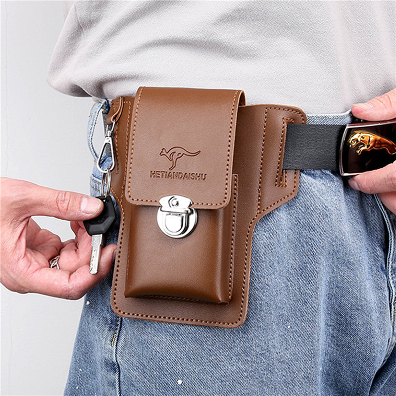 Saco de cinto de telefone para - Leather Wallet Men avaliação e preço