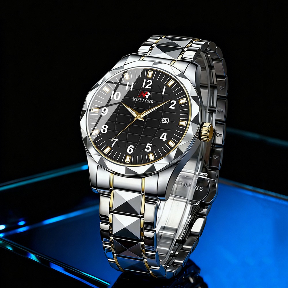 Relógio de quartzo em aço inox - Luxury Watch Men avaliação e preço
