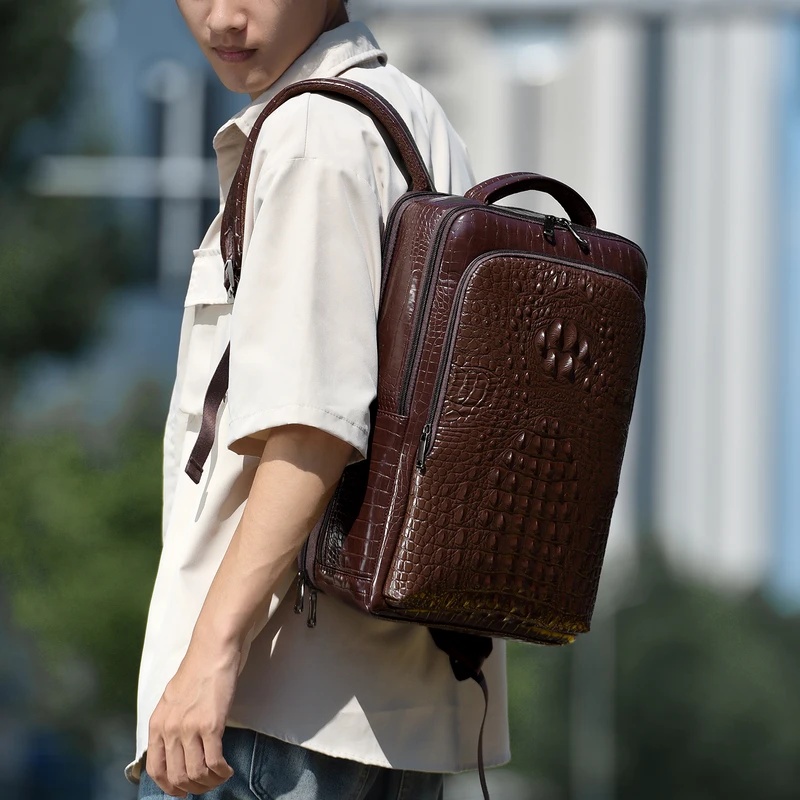Nova mochila masculina de cour - Leather Briefcase avaliação e preço