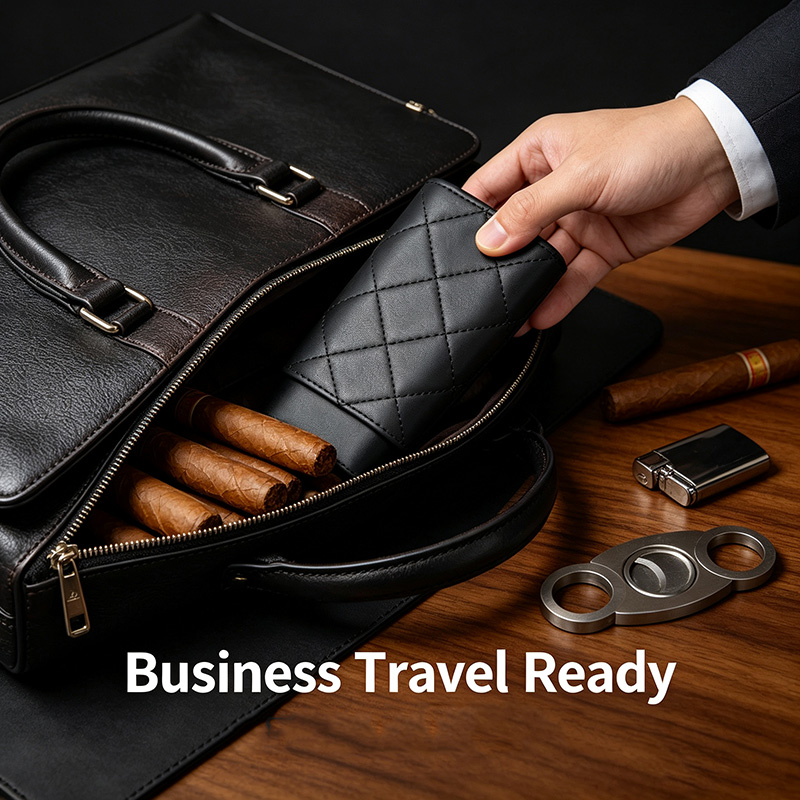 Estojo de Charutos Grande em C - Premium Cigar Case avaliação e preço