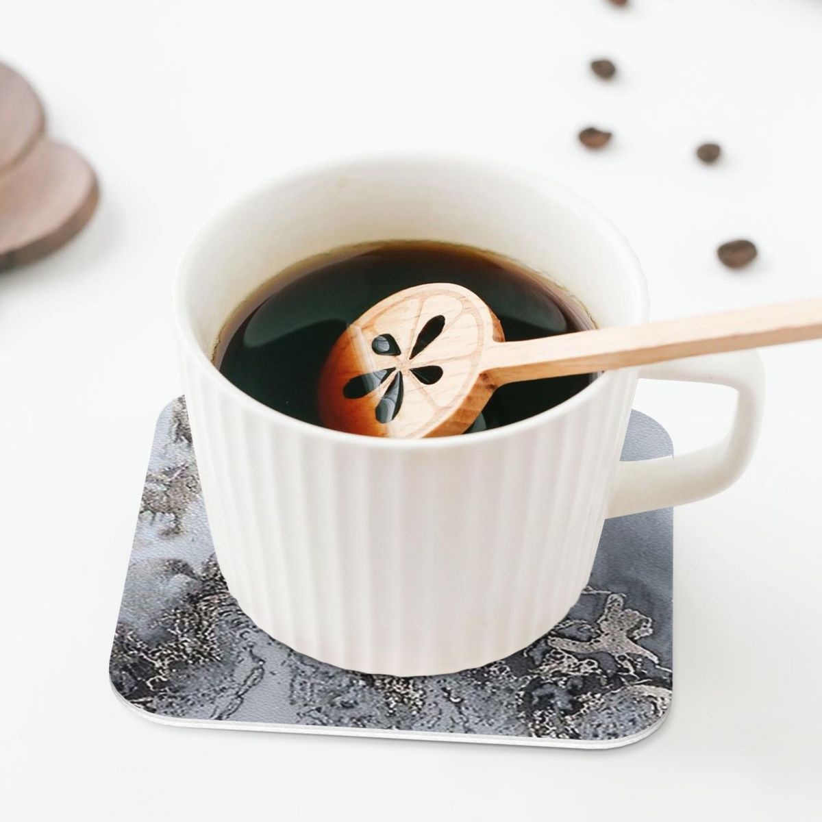 Sousplats de PVC em Couro com  - Marble Coaster Set avaliação e preço
