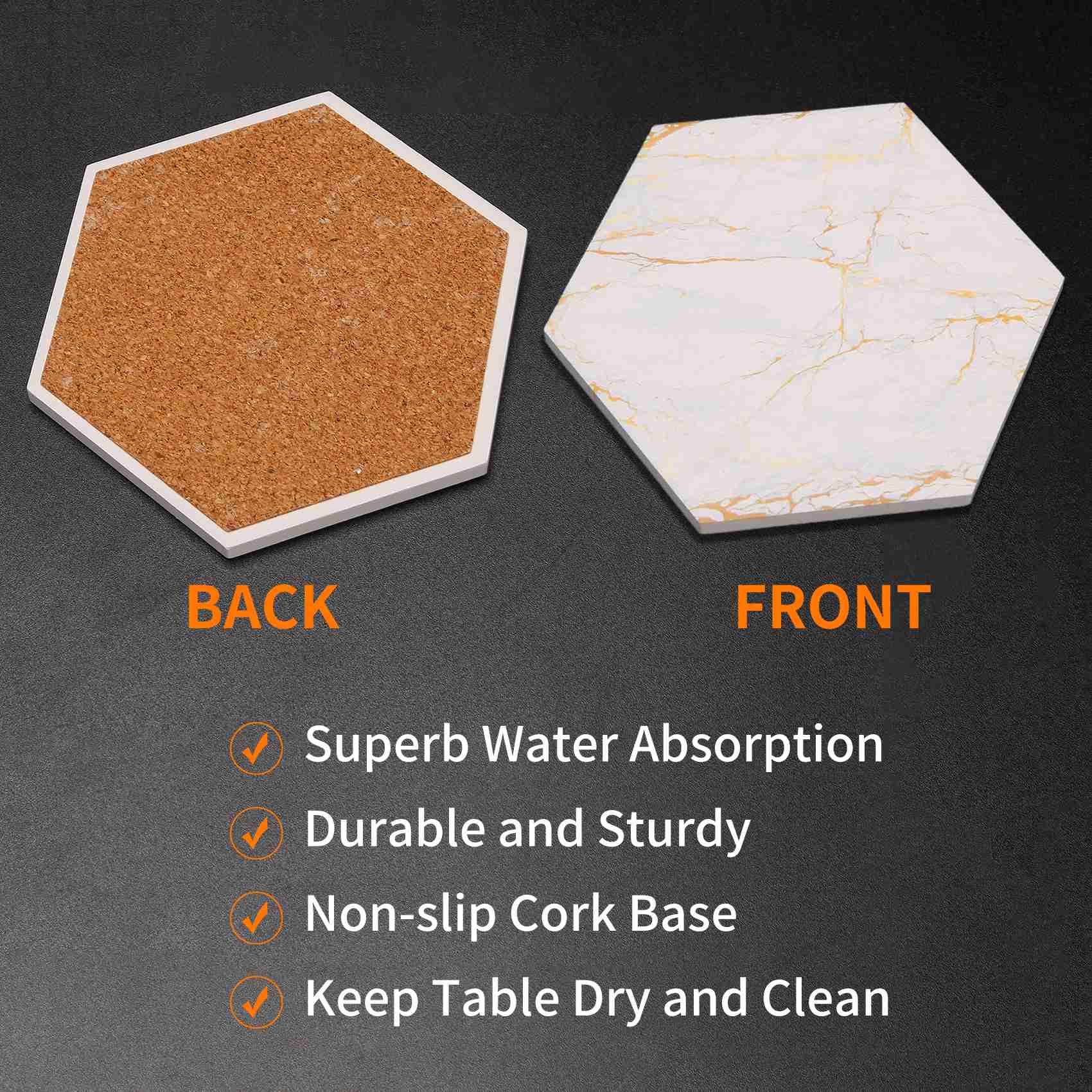 A69E8 Porta-copos de PC para B - Marble Coaster Set avaliação e preço